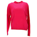 Suéter feminino Tommy Hilfiger com gola alta em lã rosa
