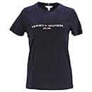 T-shirt da donna in cotone organico con ricamo essenziale - Tommy Hilfiger