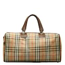 Burberry Haymarket Check Travel Bag Canvas Travel Bag in Good condition