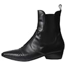 Black ankle boots with branded pulls at back - size EU 38.5 - Louis Vuitton