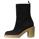 Boots en daim noir - taille EU 37 - Hermès