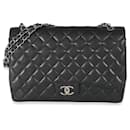 Chanel Black Quilted Caviar Maxi gefütterte Flap Bag