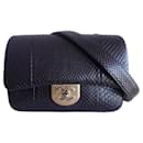 Chanel schwarze Python-Tasche