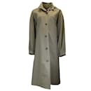 Deveaux Olive Green Hooded Mid-Length Trench Coat - Autre Marque