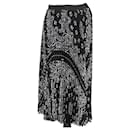 Black Print Bandana Pleated Midi Skirt - Sacai