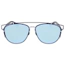 Blue & Black Technologic Cut Out Aviator Sunglasses - Dior