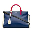 Bolso satchel mediano Cabas Rive Gauche de Saint Laurent en azul
