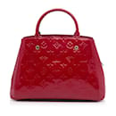 Cartable rouge Louis Vuitton Vernis Montaigne BB