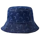 Regenerated Deadstock Bucket Hat - Marine Serre - Cotton - Blue Laser