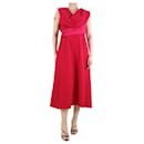 Emilia Wickstead Pink criss-cross crepe dress - size UK 10 - Autre Marque