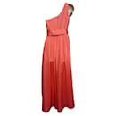 One shouldered evening dress is salmon pink - Vera Wang