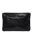 Issey Miyake Large Leather Clutch Leather Clutch Bag in Good condition
