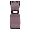 Nouveau GUESS robe découpée à rayures violet clair - Guess