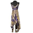 Magnificent ROCCO BAROCCO long dress with multicolored pattern - ROCCOBAROCCO