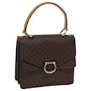 CELINE Macadam Canvas Hand Bag PVC Leather Brown Auth 63307 - Céline