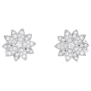 Van Cleef & Arpels "Lotus" white gold earrings, diamants. - Autre Marque