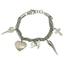 Vintage DOLCE & GABBANA steel bracelet with heart and key with logo and other charms - Dolce & Gabbana