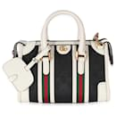 Gucci Black White Canvas Mini lined G Top Handle Bag