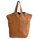 Yves Saint Laurent YSL Tan Brown Leather Large Downtown Tote Handbag Shoulder