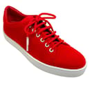 Manolo Blahnik Semanada-Sneaker aus rotem Wildleder