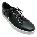 Manolo Blahnik Black Leather Semanada Sneakers