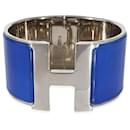 Hermès Cobalt Enamel Palladium Extra Wide Clic Clac H Bracelet