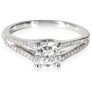TIFFANY & CO. Anello di fidanzamento con diamante Lucida con gambo diviso, Platino D VVS2 0.70ct - Tiffany & Co