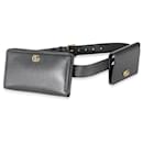 Gucci Black Leather Marmont Double Belt Bag