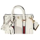 Gucci White Calfskin Mini Double G Top Handle Bag