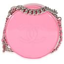 Chanel Pink Patent CC redondo como bolsa terrestre