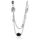 David Yurman Rock Crystal, moonstone, Onyx & Chalcedony Necklace in Silver