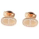 Hermès Chaine d'Ancre Contour Earrings in 18k Rose Gold 0.18 ctw