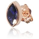 Marquise Shaped Lab Created Sapphire Single Stud in 14k Rose Gold 0.28 ct - Autre Marque