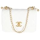 Chanel 24C White Quilted Calfskin Mini Perfect Fit Flap Bag