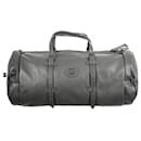 Gucci Grey Leather Tonal Double GG Large Duffle