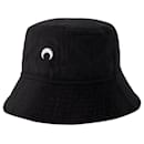 Regenerated Moire Bucket Hat - Marine Serre - Cotton - Black