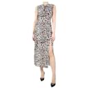 Brown leopard-print silk dress - size UK 6 - Autre Marque