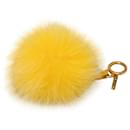 Fendi Yellow Fur Pom-Pom Bag Charm