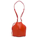 Alexander Mcqueen Red Leather The Bucket Bag