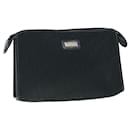 Christian Dior Trotter Canvas Clutch Bolso Negro Auth 63884