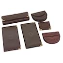 CARTIER Coin Purse Wallet Leather 6Set Red Auth bs11214 - Cartier