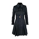 Moschino Cheap and Chic Trench Coat with Pleats