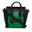 Green Celine Nano Bicolor Luggage Satchel - Céline