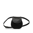 Black Bottega Veneta Intrecciato Flap Belt Bag