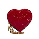 Red Louis Vuitton Monogram Vernis Heart Coin Purse