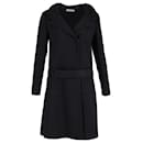 Prada Belted Coat in Black Wool