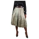 Animal print leopard print midi skirt - size UK 12 - Hermès