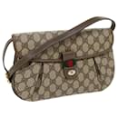 GUCCI GG Supreme Web Sherry Line Sac à bandoulière Beige Rouge 10 02 051 auth 63681 - Gucci