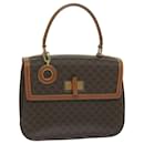 CELINE Macadam Canvas Hand Bag PVC Leather Brown Auth ep2930 - Céline