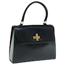 CELINE Hand Bag Leather Black Auth 62977 - Céline